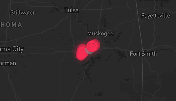 Storm map for the McIntosh County, OK area