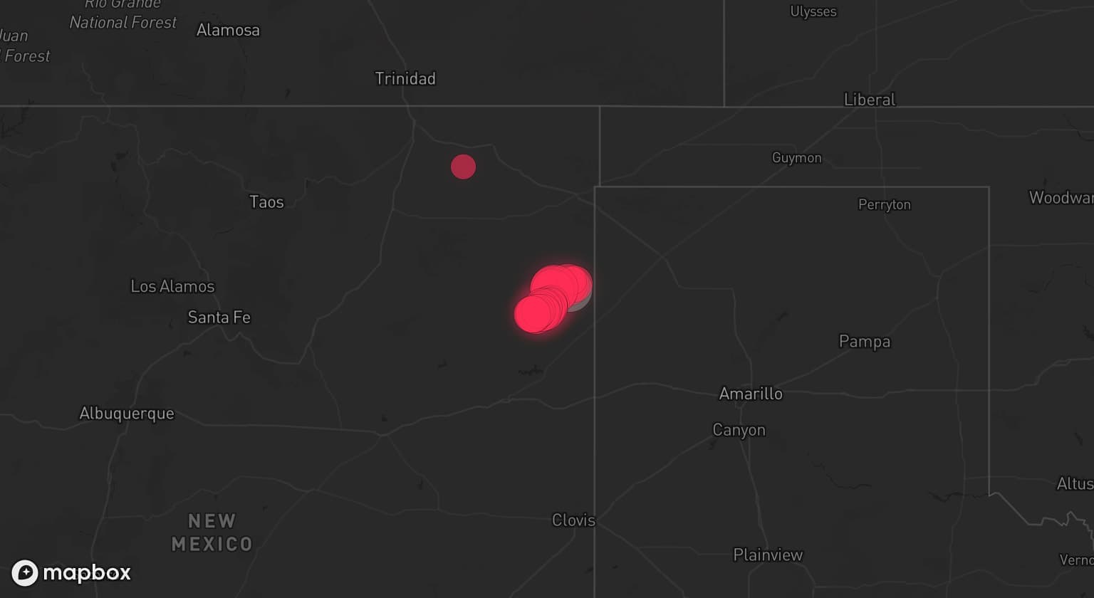 Storm map for the Union County, NM area