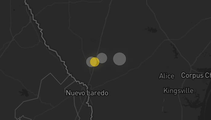 Storm map for 2 areas across Texas