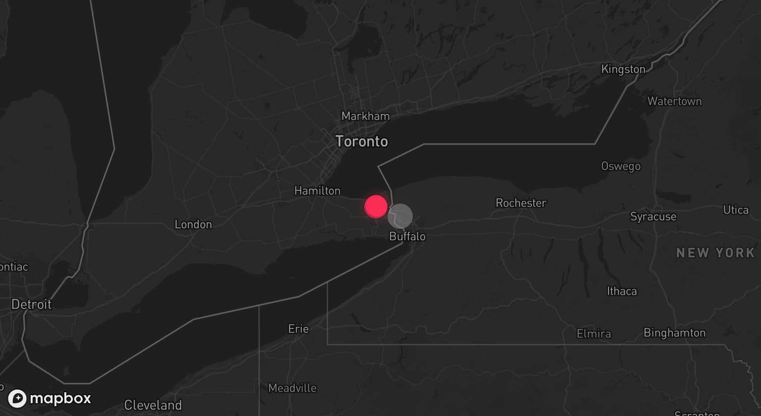 Storm map for the Buffalo, NY area