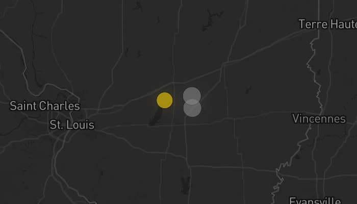 Storm map for 2 areas across Illinois