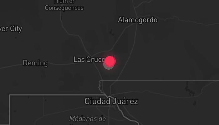 Storm map for the Doña Ana County, NM area