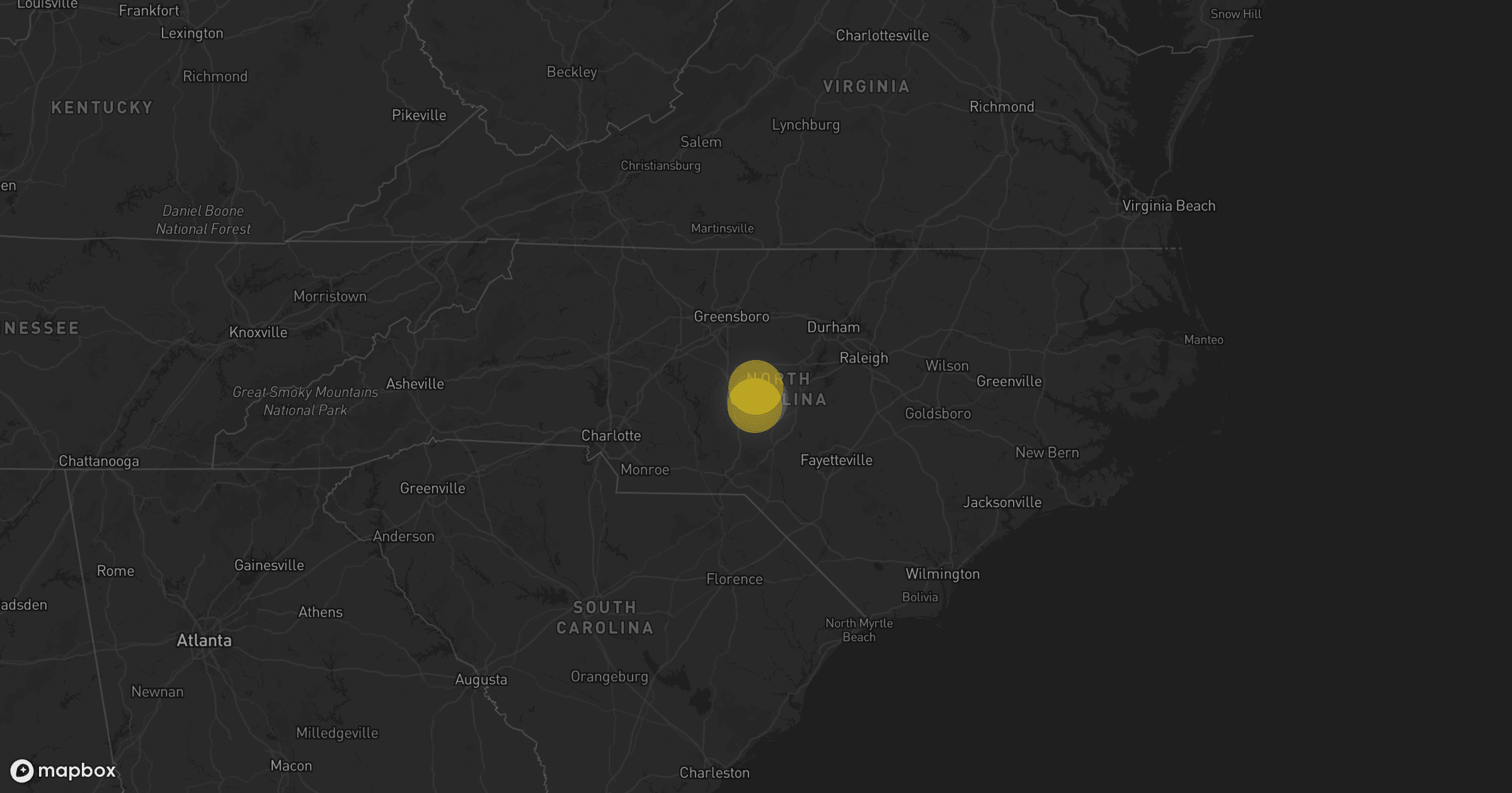 Storm map for 4 areas across South Carolina and North Carolina