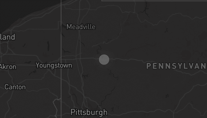 Storm map for the Venango County, PA area