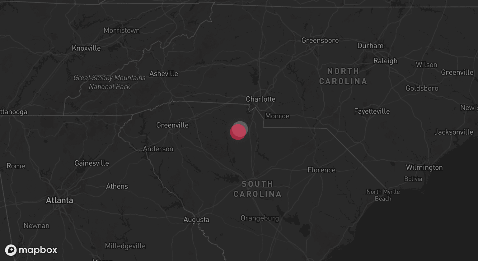 Storm map for 2 areas across South Carolina