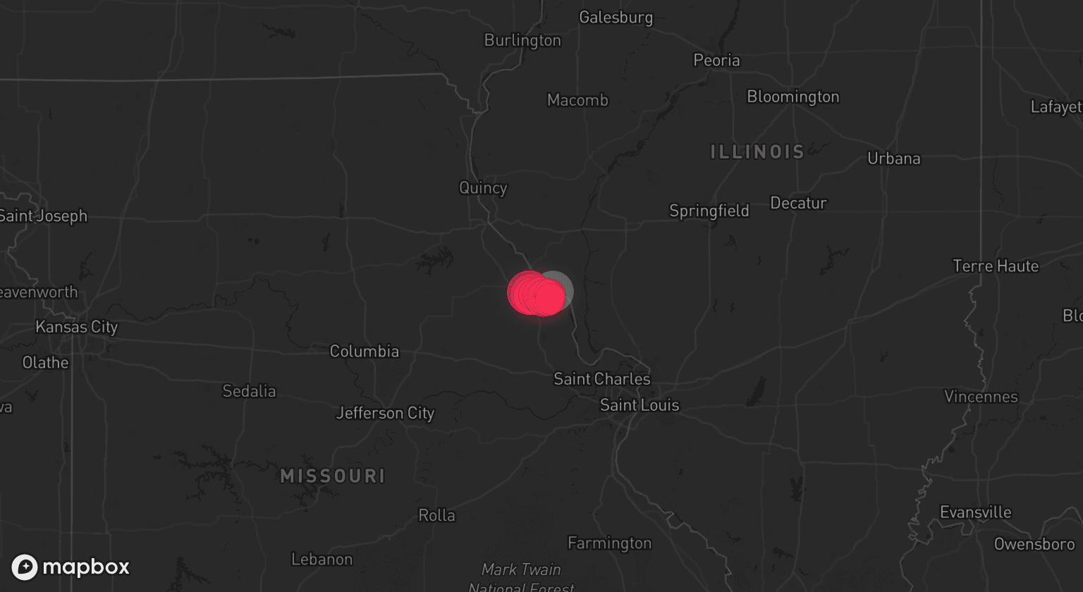Storm map for the Pike County, MO area