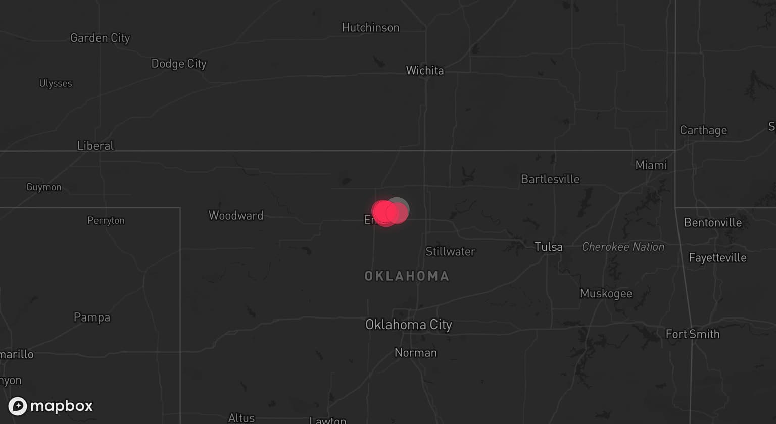Storm map for the Enid, OK area