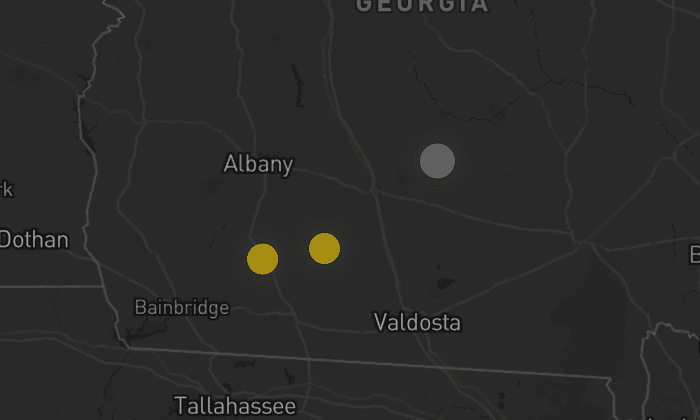 Storm map for the Irwin County, GA area