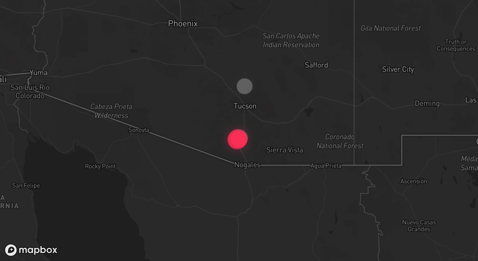 Storm map for 2 areas across Arizona