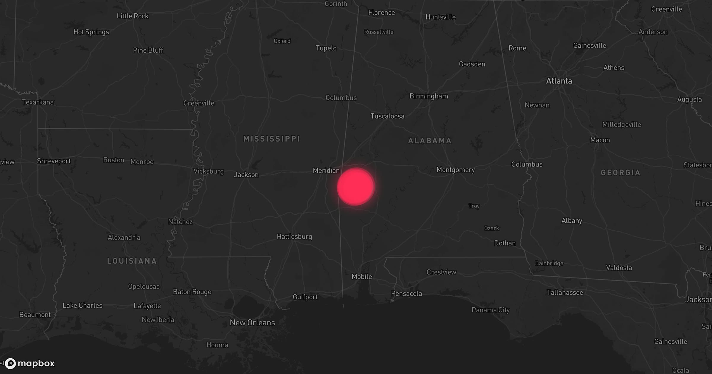 Storm map for the Choctaw County, AL area