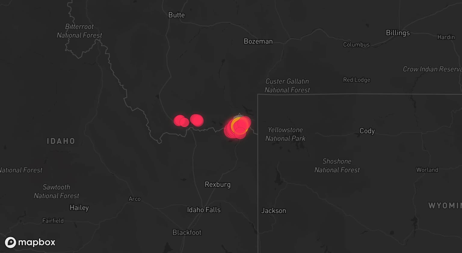 Storm map for the Fremont County, ID area
