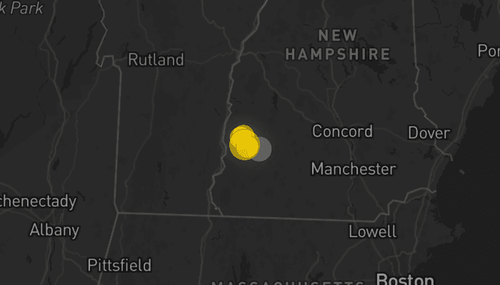 Storm map for the Cheshire County, NH area