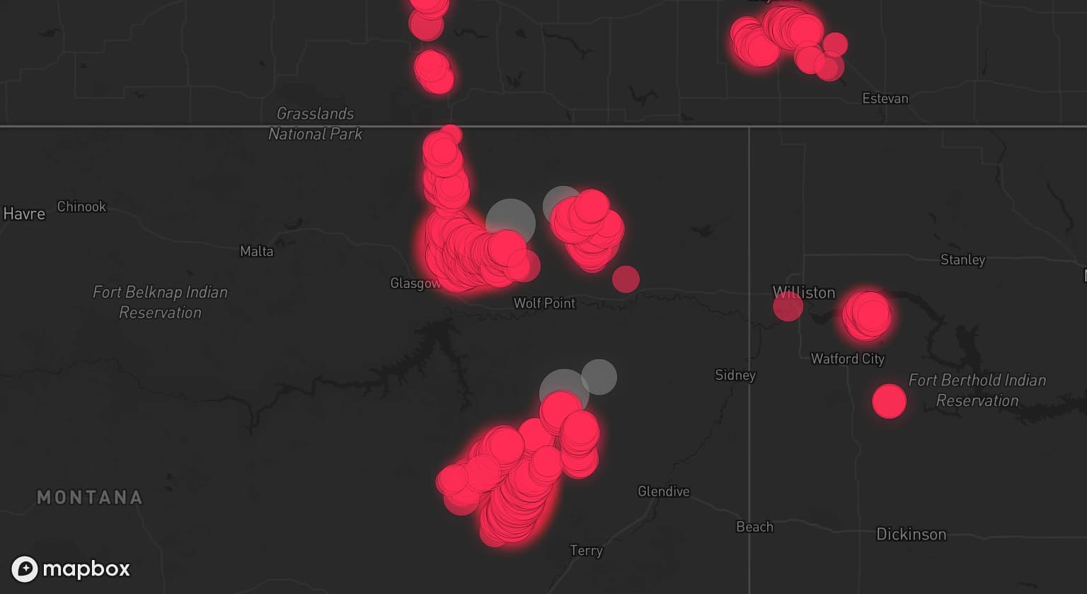 Storm map for 5 areas across Montana