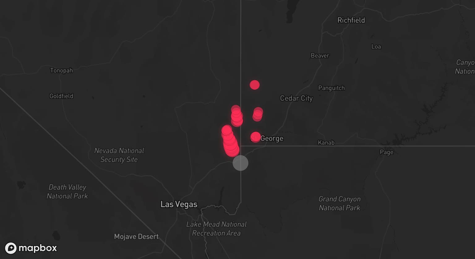 Storm map for the Clark County, NV area