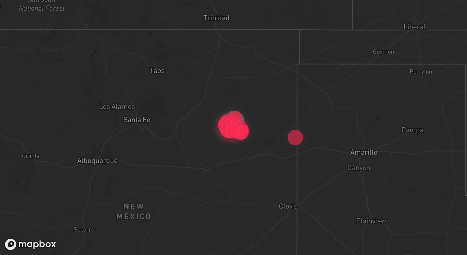 Storm map for the San Miguel County, NM area