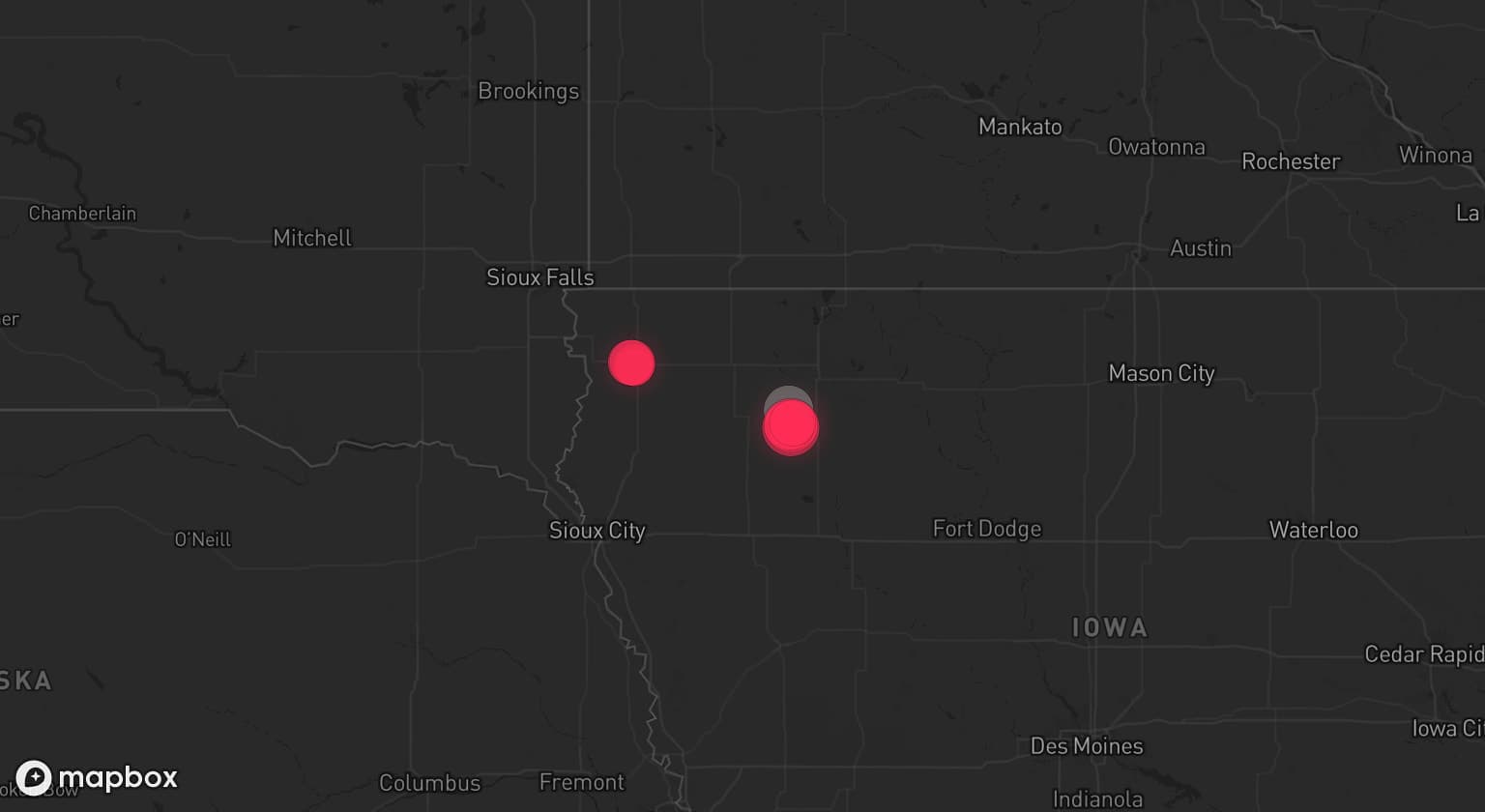 Storm map for the Clay County, IA area