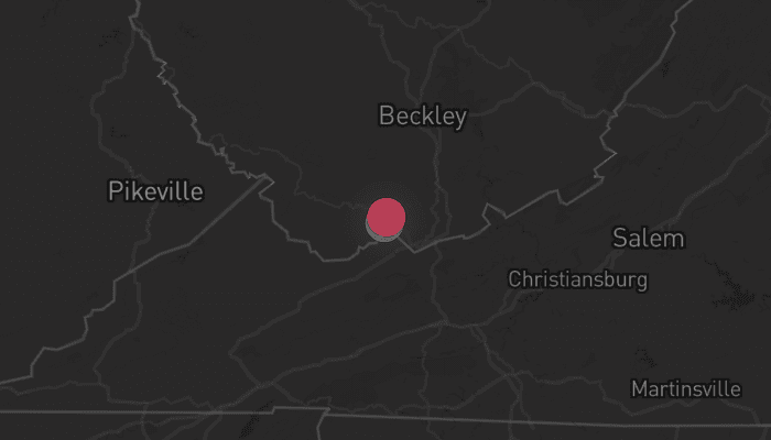 Storm map for the McDowell County, WV area