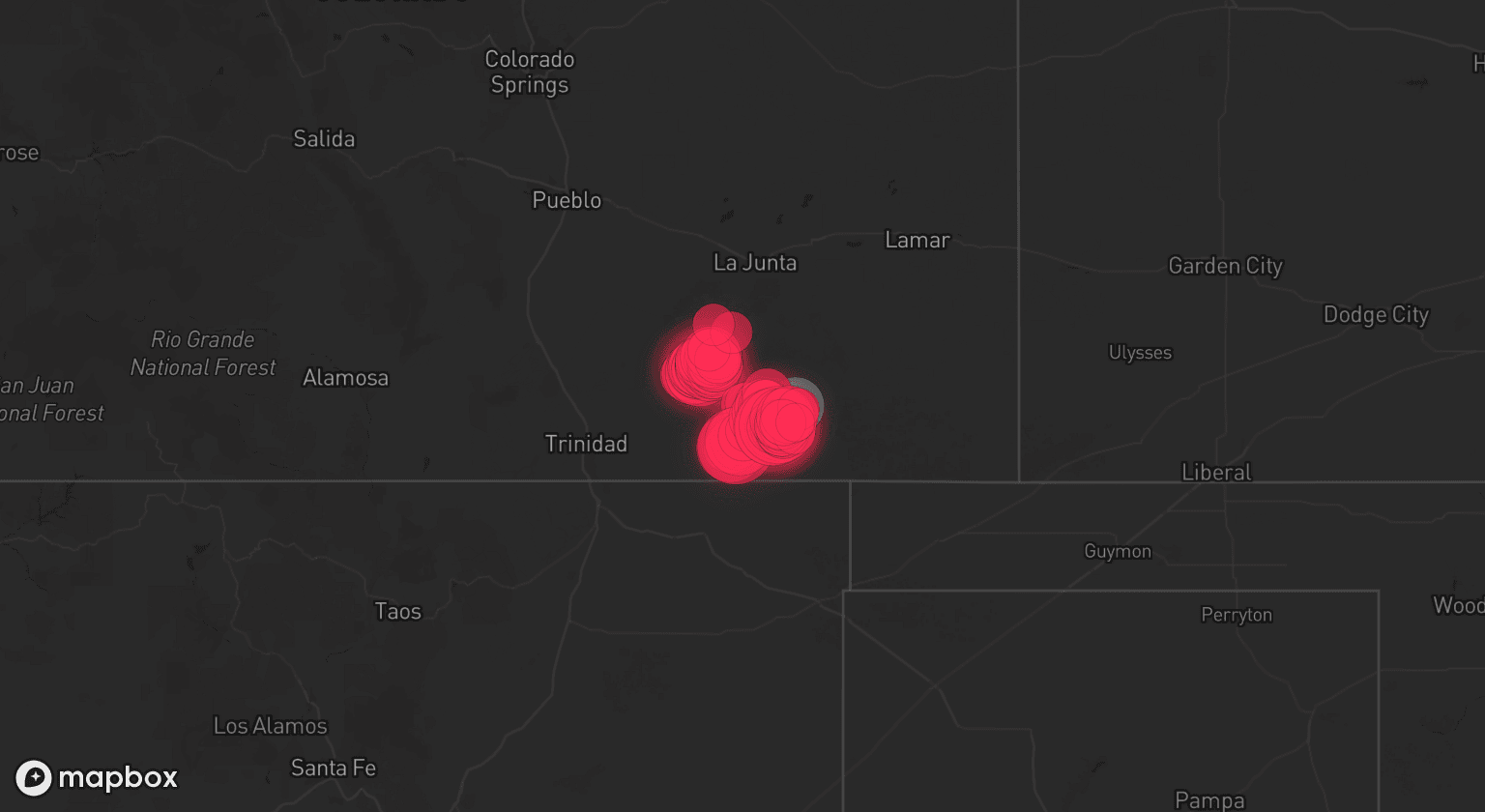 Storm map for 2 areas across Colorado