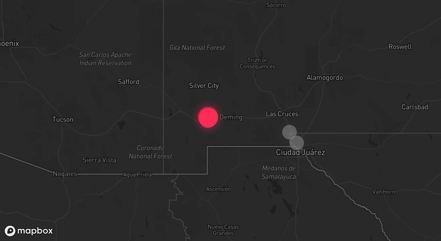 Storm map for 3 areas across New Mexico and Texas