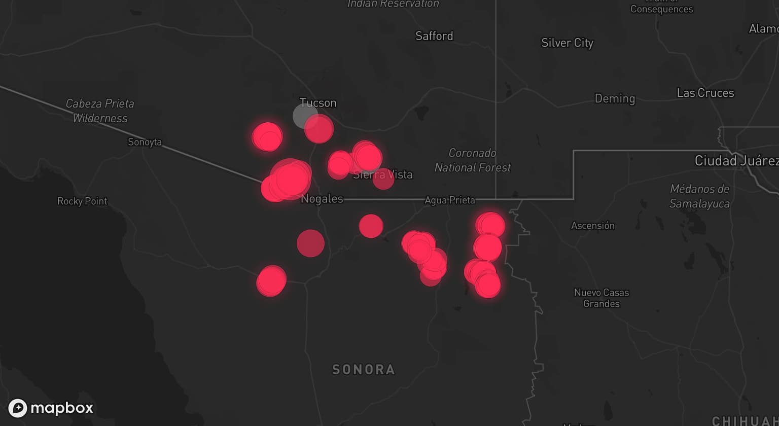 Storm map for 3 areas across Arizona