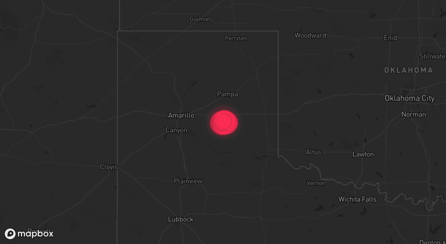 Storm map for the Donley County, TX area