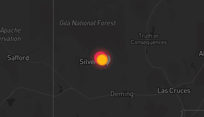 Storm map for the Grant County, NM area