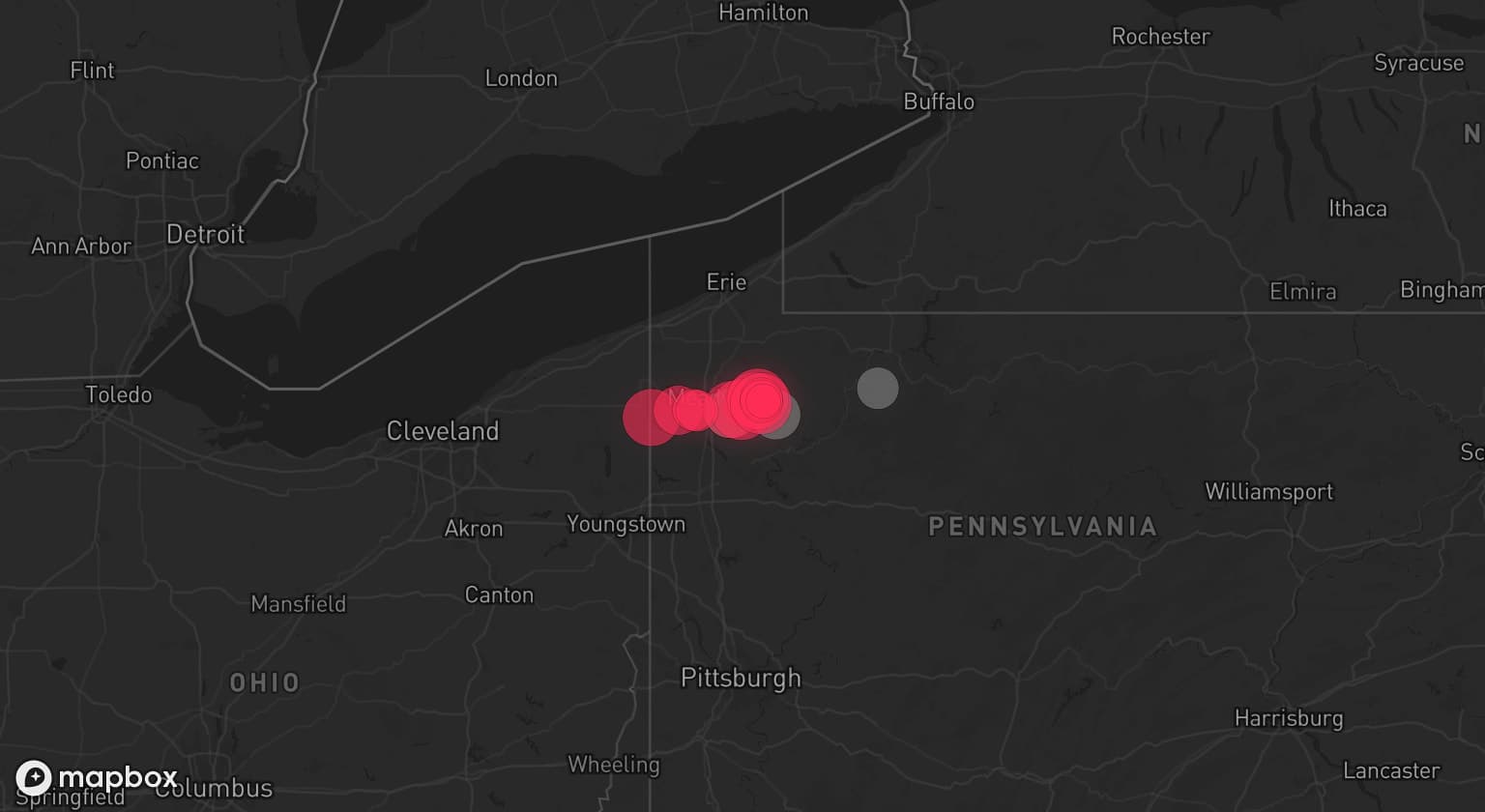 Storm map for 3 areas across Pennsylvania