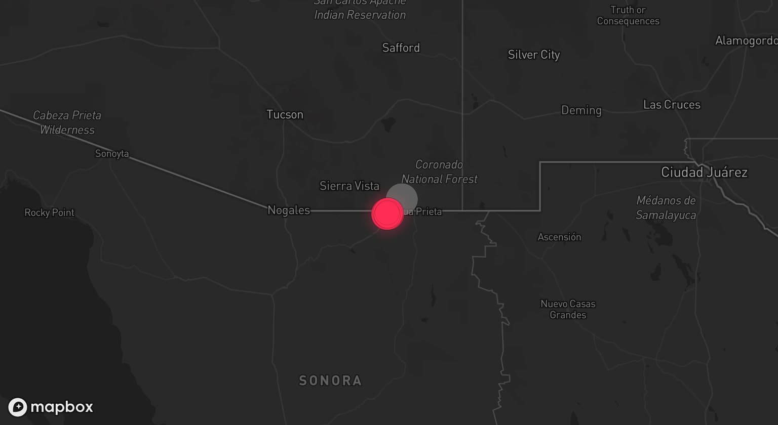 Storm map for the Cochise County, AZ area