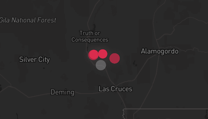 Storm map for the Doña Ana County, NM area