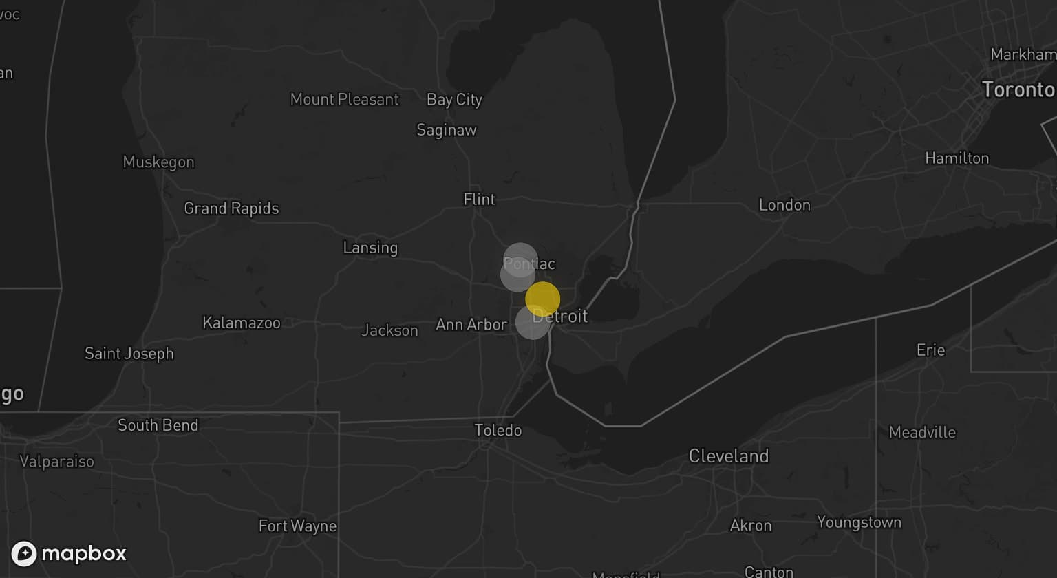 Storm map for 3 areas across Michigan