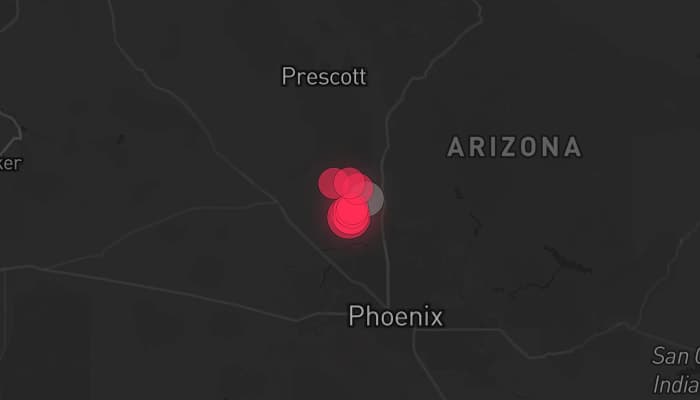 Storm map for the Peoria, AZ area