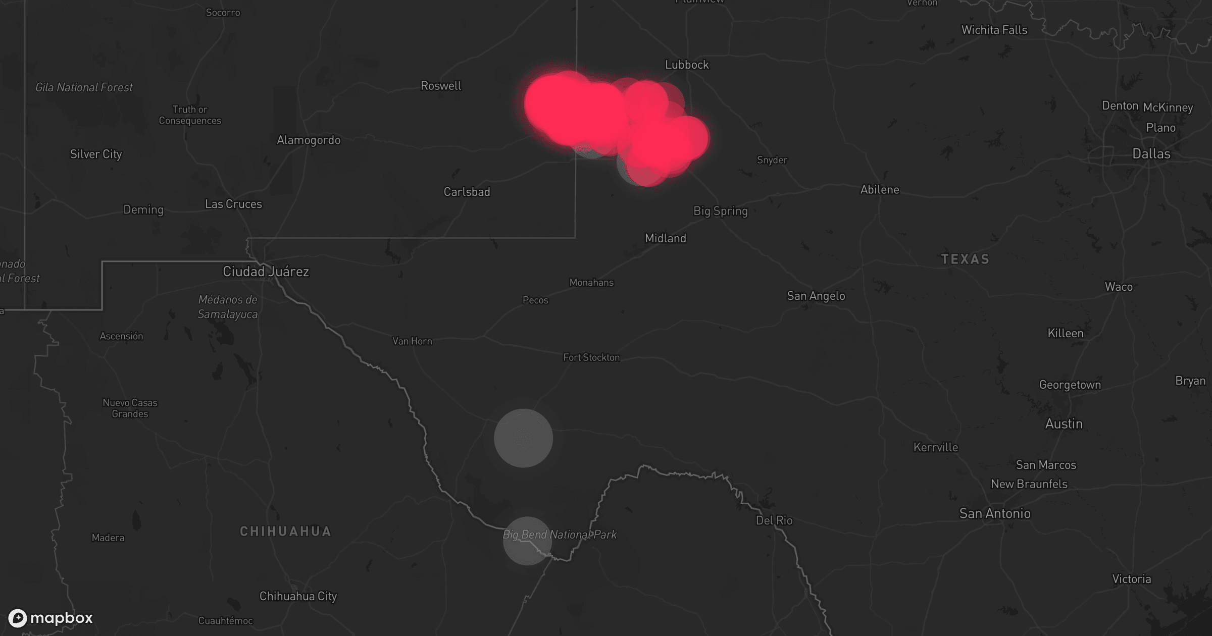 Storm map for 8 areas across Texas and New Mexico
