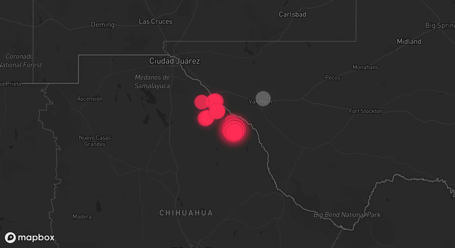 Storm map for the Culberson County, TX area
