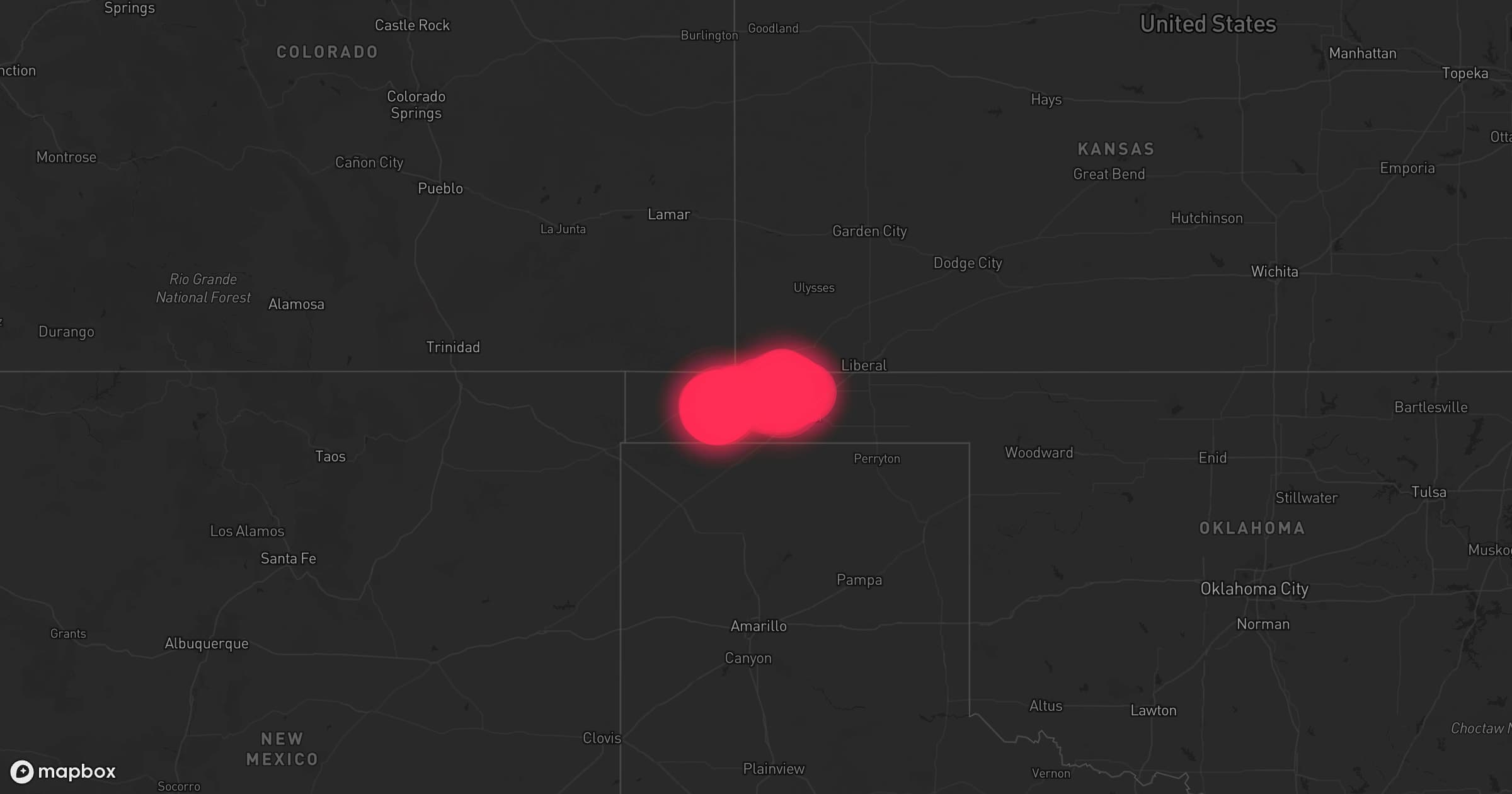 Storm map for 5 areas across Kansas and Oklahoma