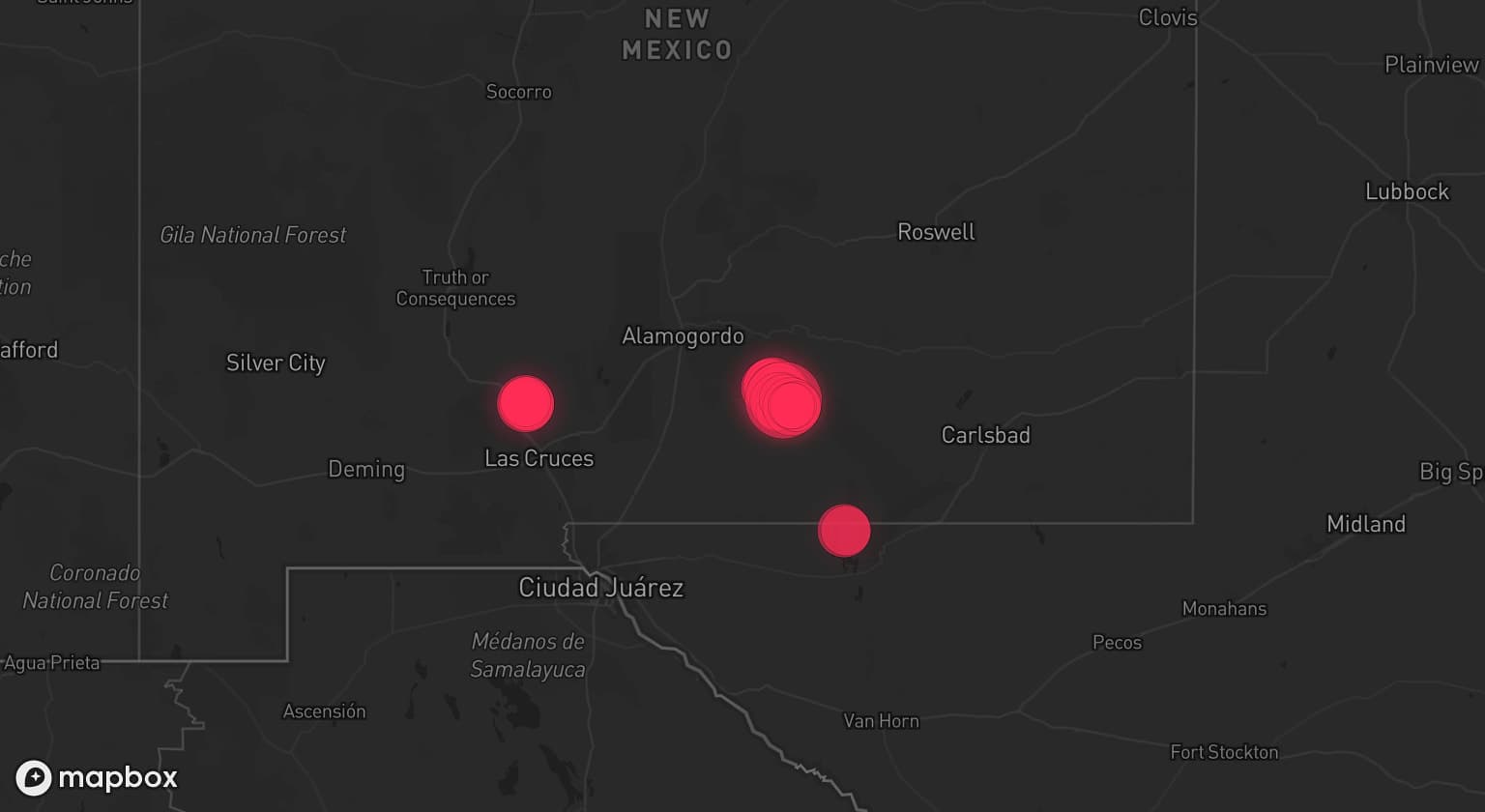 Storm map for the Otero County, NM area
