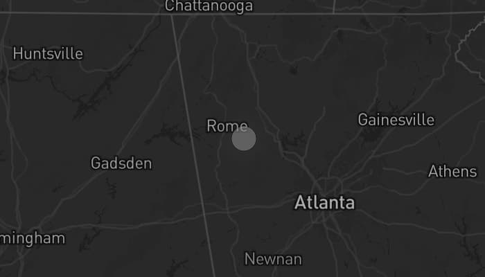 Storm map for the Bartow County, GA area