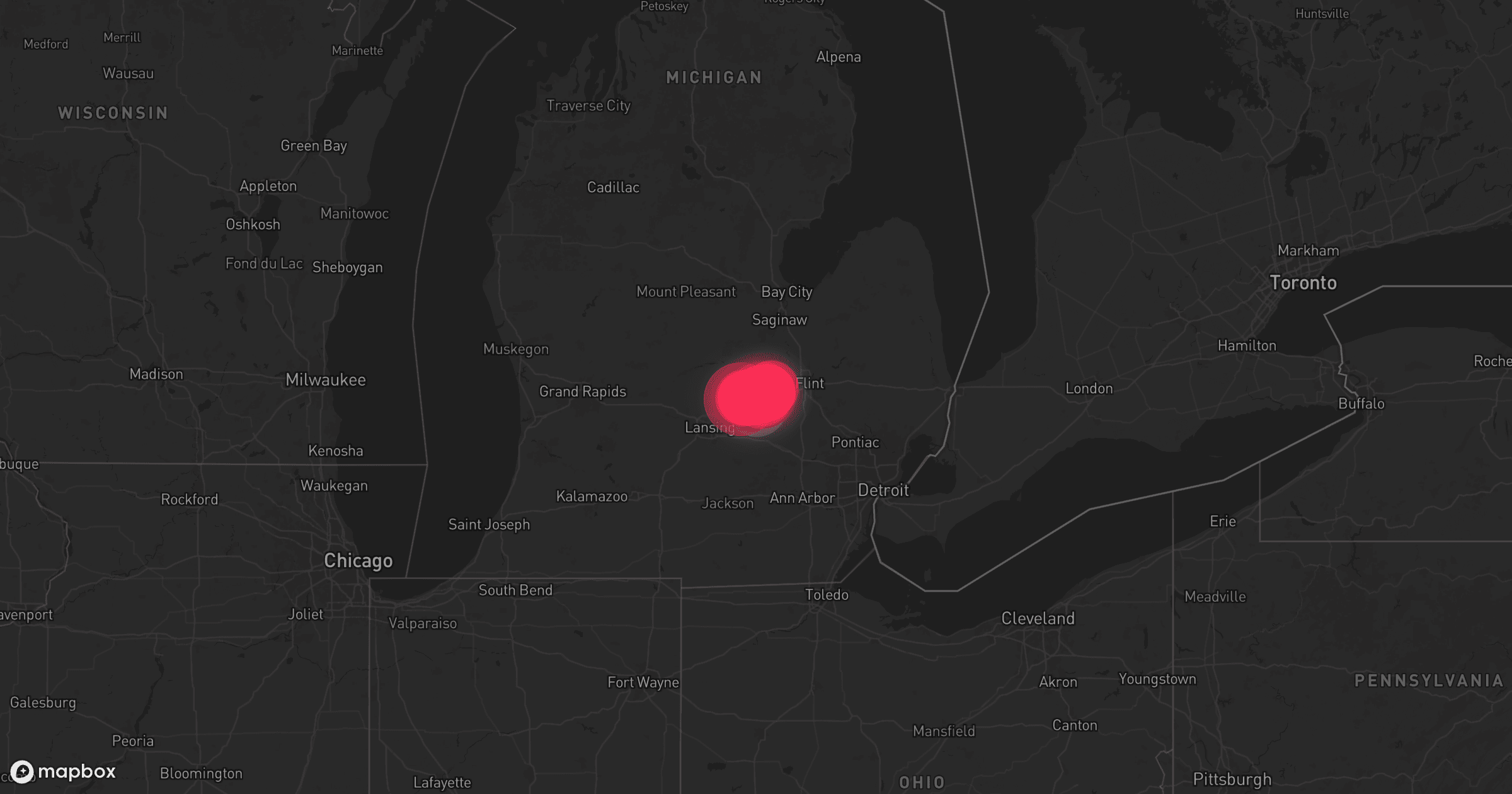Storm map for the Shiawassee County, MI area