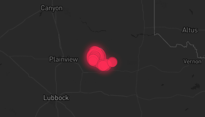Storm map for the Floyd County, TX area
