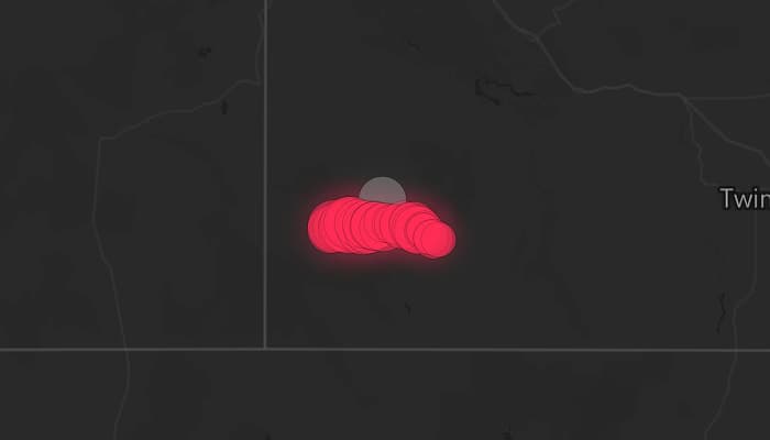 Storm map for the Owyhee County, ID area