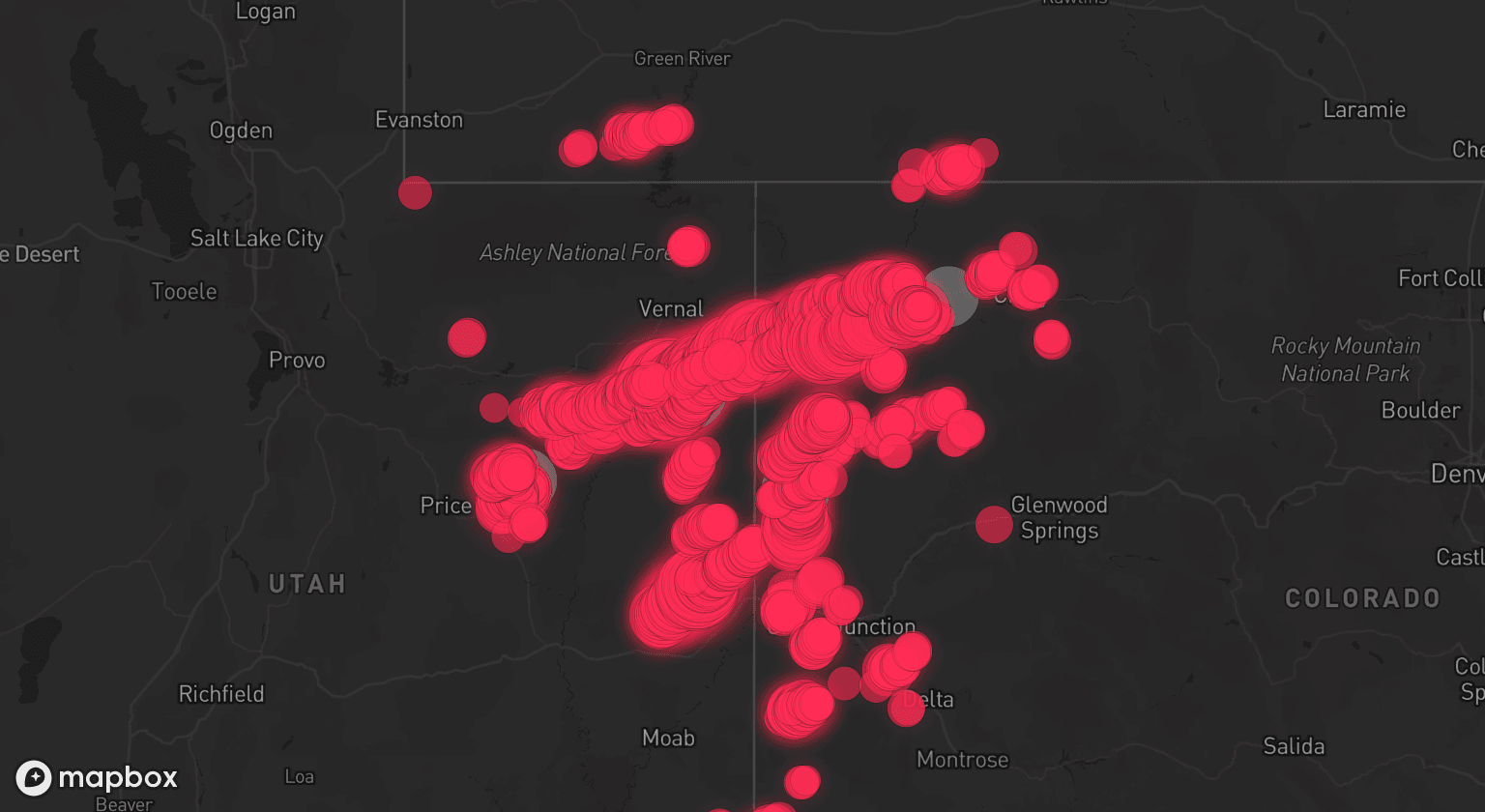 Storm map for 8 areas across Utah and Colorado