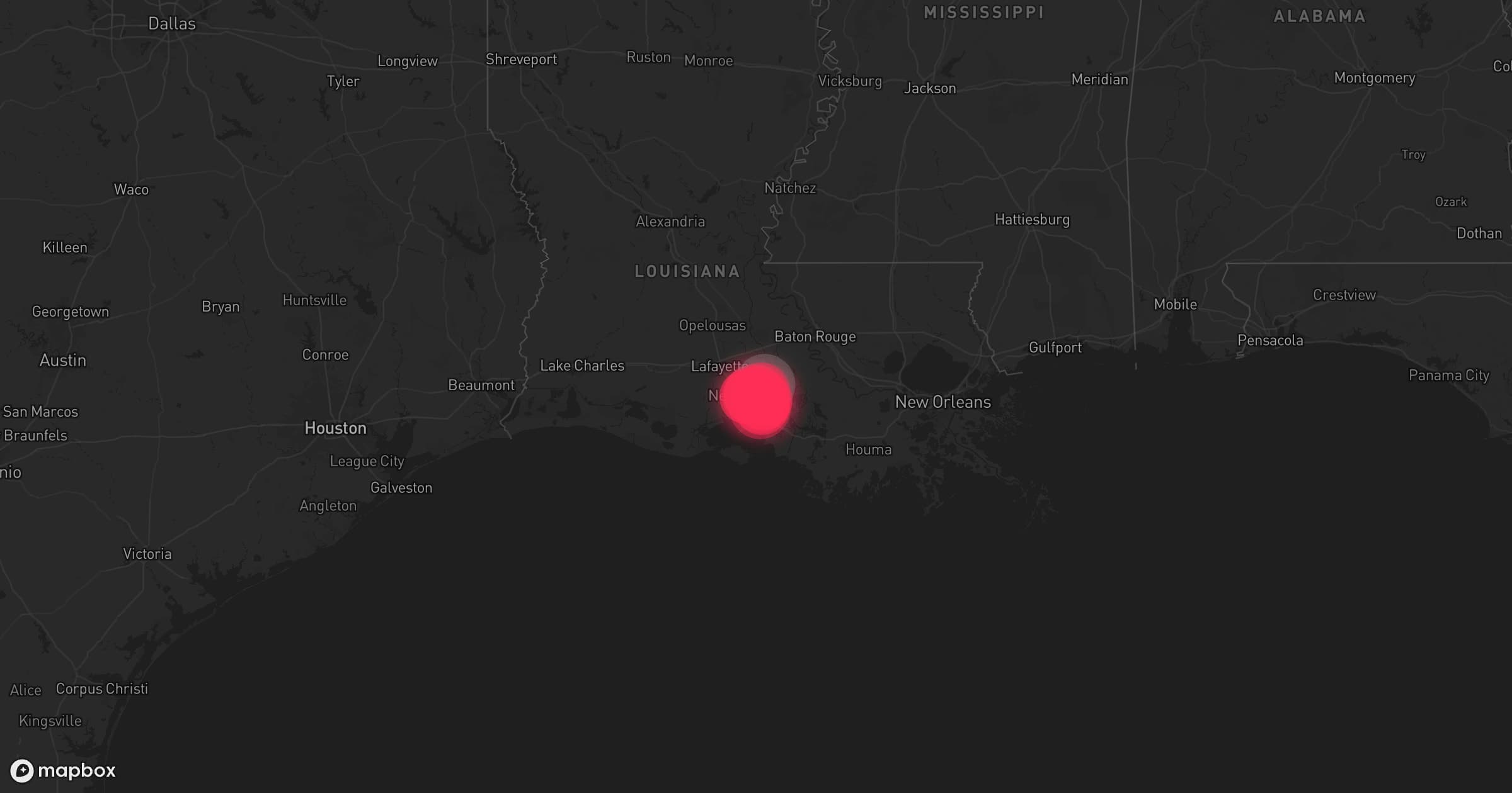 Storm map for 2 areas across Louisiana