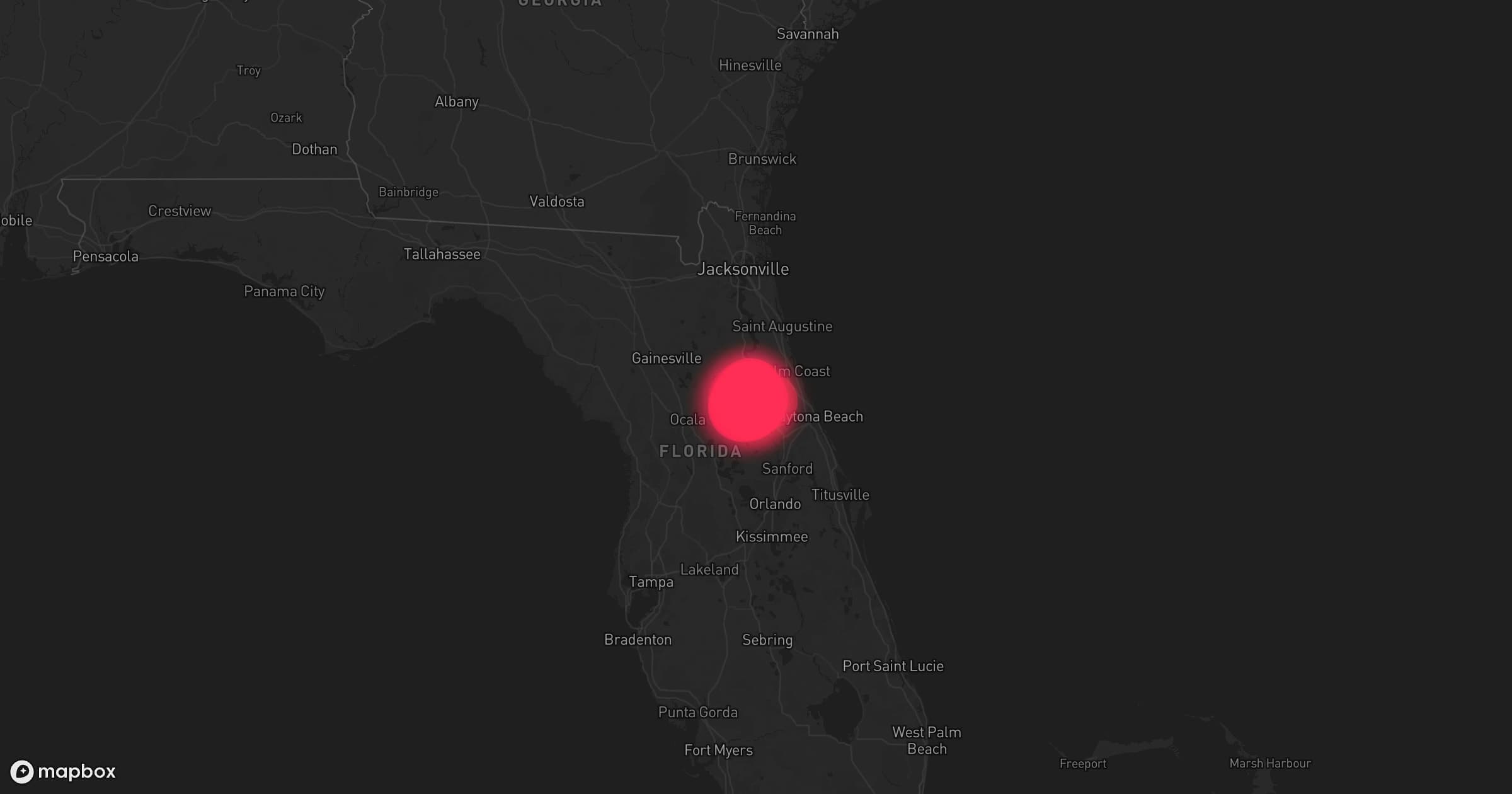 Storm map for 2 areas across Florida