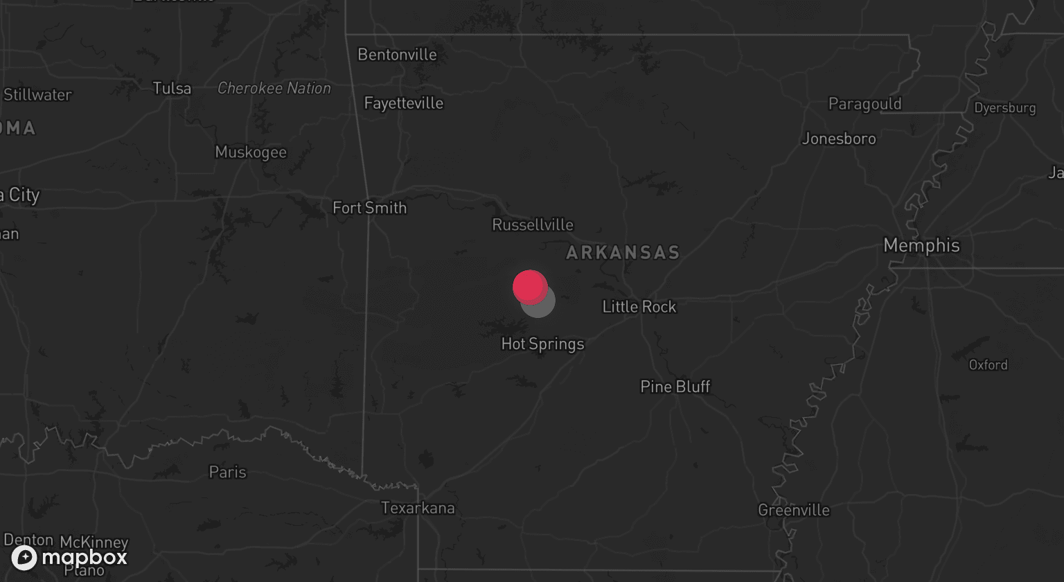 Storm map for the Perry County, AR area