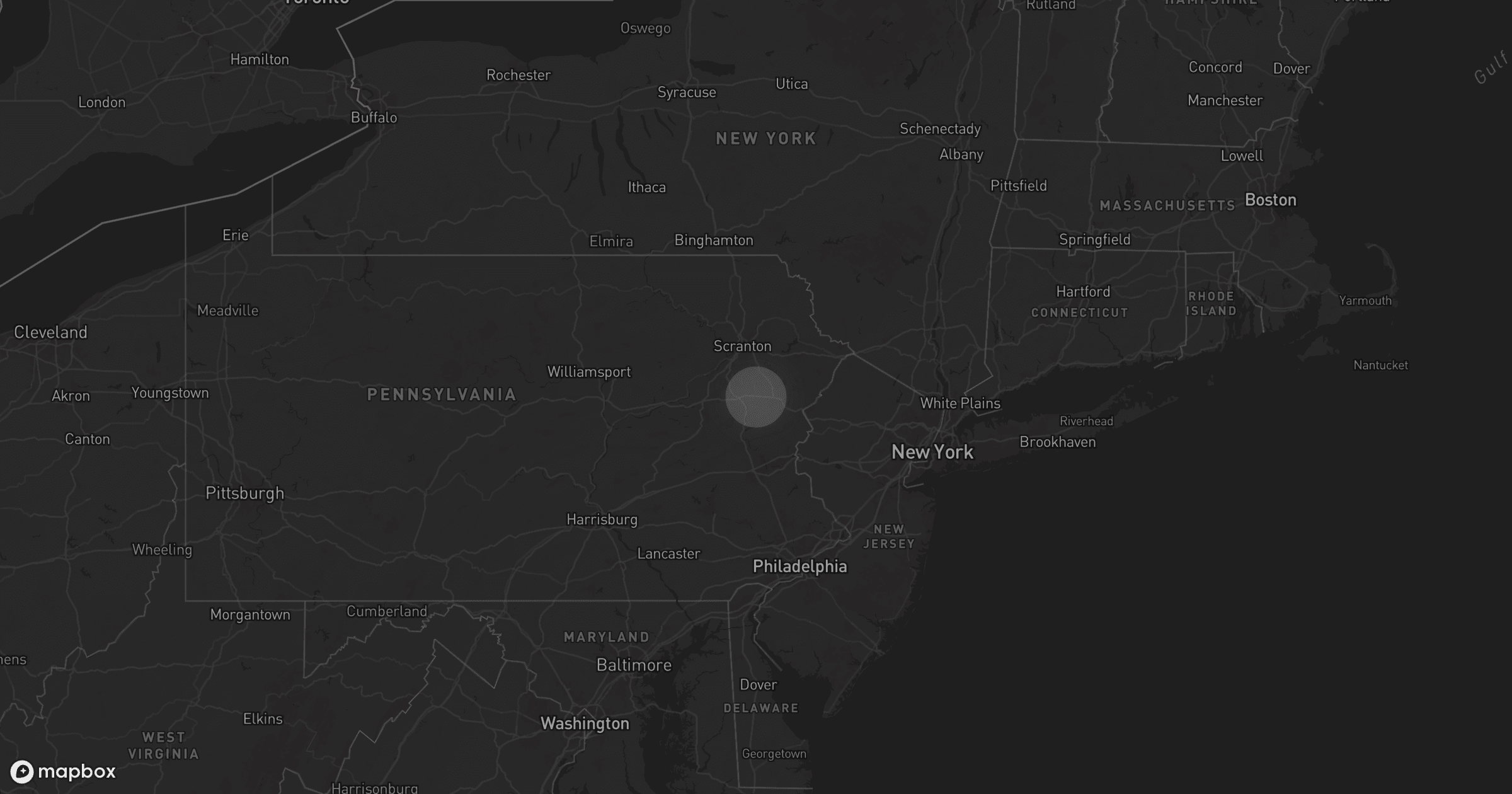 Storm map for the Monroe County, PA area