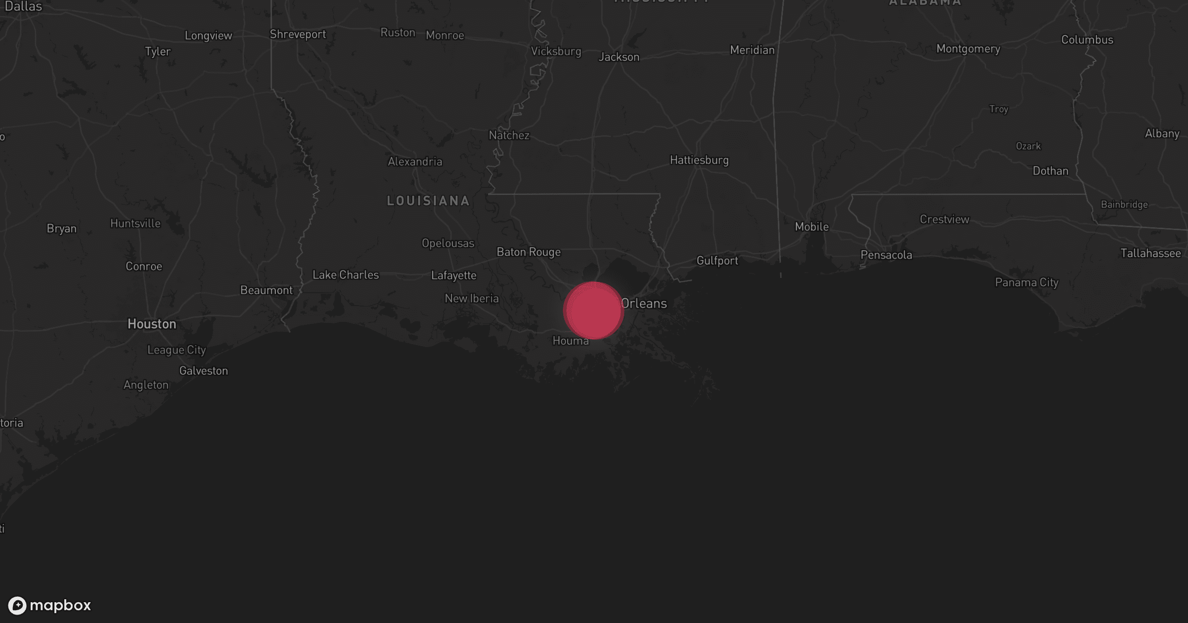Storm map for the Kenner, LA area