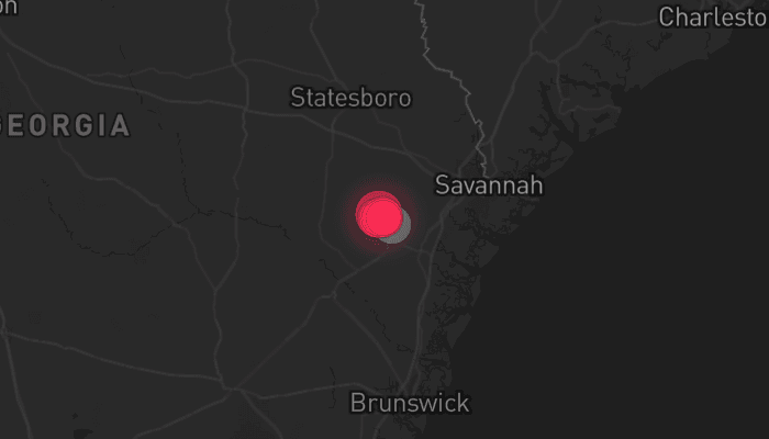 Storm map for the Liberty County, GA area