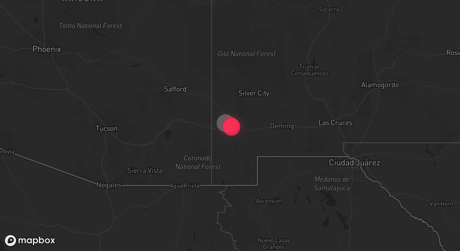 Storm map for the Hidalgo County, NM area