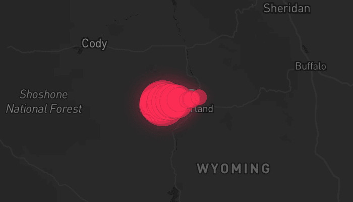 Storm map for the Washakie County, WY area