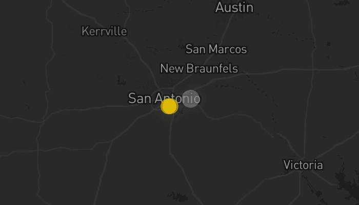 Storm map for the Bexar County, TX area