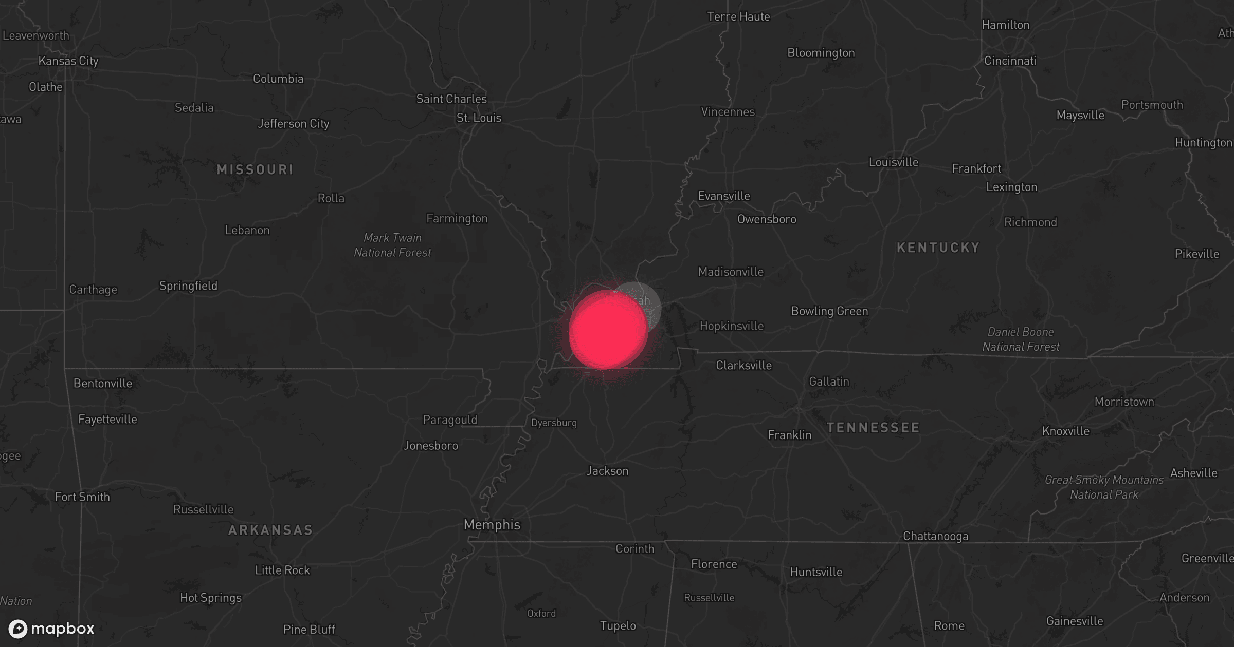 Storm map for the McCracken County, KY area
